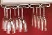 11 inch Quad Stemware Rack Chrome