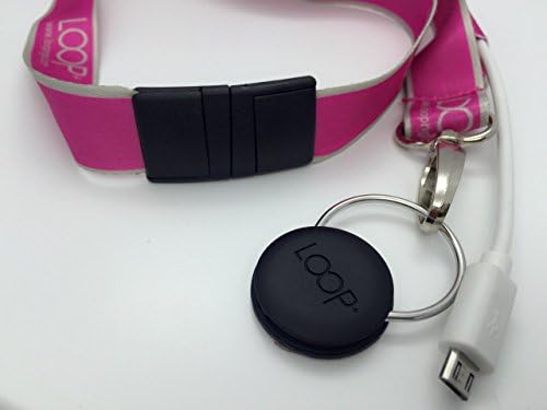 LOOP+ Ultimate Device Lanyard with Built-In Micro USB Charging Cable - Samsung S3, S4, S5, S6, S6 Edge, S7, S7 Edge - Fuchsia Pink