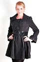 EyeCatchClothing - Stylish Womens Smart Wool Belted Coat Jacket