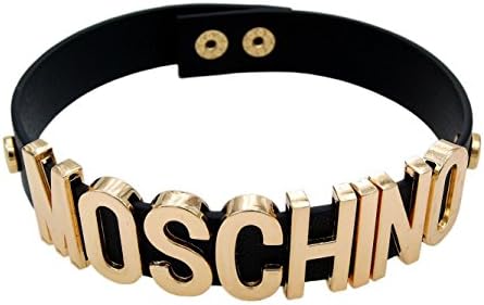 Topin® Punk Gothic Retro Letter Necklace Leather Choker Gold Color