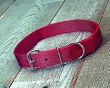Hamilton Deluxe 1 3 4 D T Nylon Cow Collar, Red, Calf (36)