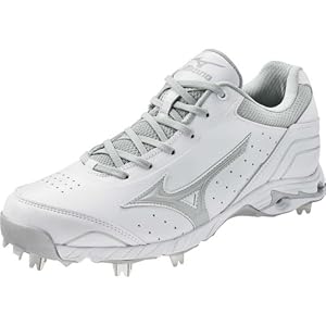 Mizuno Men's 9-Spike Advanced Classic 7 Baseball Cleat,White/Grey,8 M US