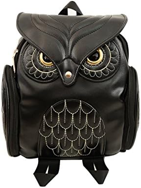 Stardice Girl's Vivid Owl 3D Animal Children Backpacks Fit 6-12 Yrs (Black)
