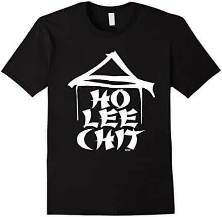 Men's Adult Ho Lee Chit Holy Sh*t Funny Graphic T-Shirt Medium Black
