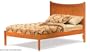 Twin Size Platform Bed with Open Footrail White Finish