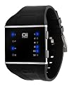 The One - SLS102B3 - Slim Square - Montre Mixte - Quartz Led Bleu - Bracelet Polyuréthane Noir