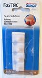Tie Back Buttons for Curtains Self Adhesive White Plastic