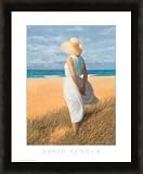 Looking to Sea By David Schock framed with Black Wood Frame 24 x 30 inches