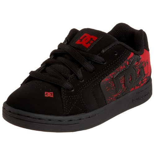 DC Toddler/Little Kid Net SE Skateboard Shoe,Black/True Red,11.5 M US Little Kid