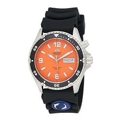 Orient Men's CEM65004M 'Orange Mako' Automatic Rubber Strap Dive Watch