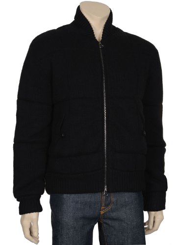 TSE Mens Black Thick Wool & Cashmere Cardigan 