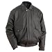 Casual OutfittersTM Mens Bomber Style Jacket with Genuine Leather Collar and Cuffs