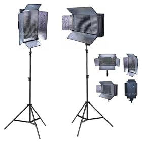 Ardinbir Studio Pro 2 x 500 Led Photo Video Lighting Panel kit with light stands for Video taking, Studio Lighting or Portrait