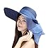 Kaisifei Bowknot Casual Straw Women Summer Hats Big Wide Brim Beach Hat