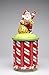 Cosmos Gifts 61936 Fine Ceramic Santa Candy Cane Cookie Jar, 15