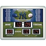 New York Yankees World Series Champions MLB Scoreboard Clock and Thermometer