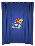 Best Quality Locker Room Shower Curtain - Kansas Jayhawks NCAA /Color Bright Blue Size 72 X 72