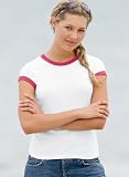 Ladies Short Sleeve Ringer T-Shirt