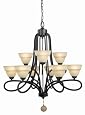 World Imports Lighting 4248-42 Saronna 9-Light Chandelier, Rust