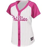 Chase Utley Philadelphia Phillies Majestic Womens Pink Fashion Replica Jersey