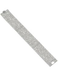 Oroclone "Crystal Set" Plated Crystal Eleven Row Bracelet, 6.5"