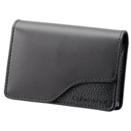 Sony LCS-TWA/B Portfolio Style Soft Leather Black Carrying Case for W and T Series Cyber-shot Cameras