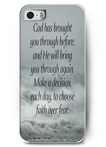 Iphone 5 5S Case Love Quotes Design <Good Grip> <Slim Fit> <Creative Pattern> God Has Brought You Through Before, and He Will Bring You Through again