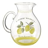 Grasslands Road Summer Kitchen 2-1/2-Quart Glass Lemon Pitcher