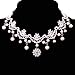 YAZILIND Jewelry White Flower Shape Venetian Lace Collar Necklace Wedding Party for Women