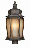 World Imports 1494-06 Old World Brass 4 Light outdoor post w open ironwork, Flemish