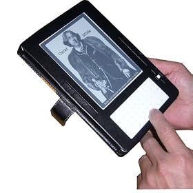 TrendyDigital MaxGuard Leather Cover for Amazon Kindle 2, Black