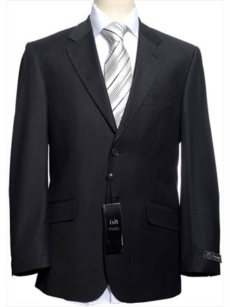 $650 CHIANTI Italian Grey Charcoal Men's Suit 34R 34 R