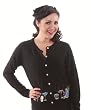 Lucky 13 Happy Hour Cardigan Soft Black Cardigan with Embroidered Cocktails Small