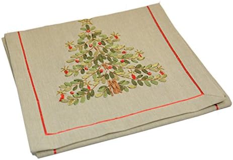 Ribbon Embroidery Christmas Tree Runner 16x72