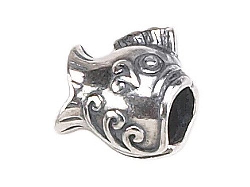 Zable(tm) Sterling Silver Ornate Fish Bead / Charm