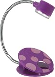 Flex Neck Reading Light (Purple w/ Pink Dots)