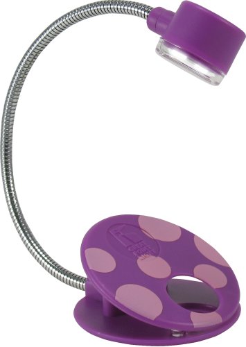 Flex Neck Reading Light (Purple w/ Pink Dots)