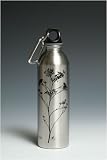 Parsley Stainless Steel Water Bottle - 20 oz - Color: Silver