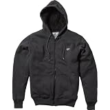 Fox Racing Mr. Clean Sasquatch Front Fleece Men's Hoody Zip Racewear Sweatshirt/Sweater w/ Free B&F Heart Sticker Bundle - Heather Black / Medium