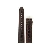 Ladies' Genuine Crocodile Watch Band Brown 20mm Watchband Built-In Spring Bars