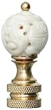 American Pride Lampshade Co. FN29-N52L, Decorative Finial, Off-White Soap Stone Ball
