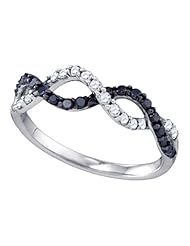 0.49CTW BLACK DIAMOND FASHIOIN RING