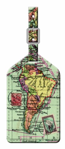 Wild and Wolf Map Print Luggage Tag