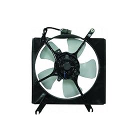 01-05 KIA RIO 4DR (AUTOMATIC TRANSMISSION: 1.5L, 1.6L) / 02-05 KIA RIO CINCO (AUTOMATIC TRANSMISSION: 1.5L, 1.6L) / 02-05 KIA RIO RX-V (AUTOMATIC TRANSMISSION: 1.5L, 1.6L) RADIATOR COOLING FAN (W/ SHROUD, W/ MOTOR)(ON LEFT HAND SIDE) 03 04 2001 2002