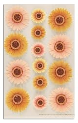 Martha Stewart Crafts Stickers Gerber Daisy Gold/Peach By The Package