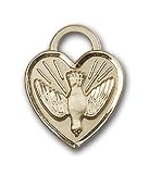 14kt Gold Confirmation Heart Medal