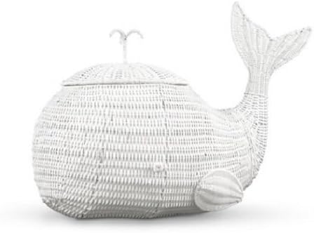 Outdoor Wicker Storage Basket Whale Design - Large 36"