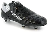 Turf 90 Turf 90 Iii Boys Side Lace Soft Ground Screw In Stud Football Boots - Black/Silver - 13 UK