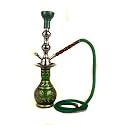 Elegant And Traditional Indian Hookah With Handpainted Glass Bottom.