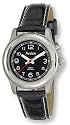 Avalon Mens Low Vision One Button Talking Watch, Silver-Tone w/ Leather Strap # 2509-1B